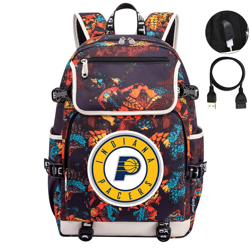 Indiana Pacers Backpack School Notebook Travel Bags