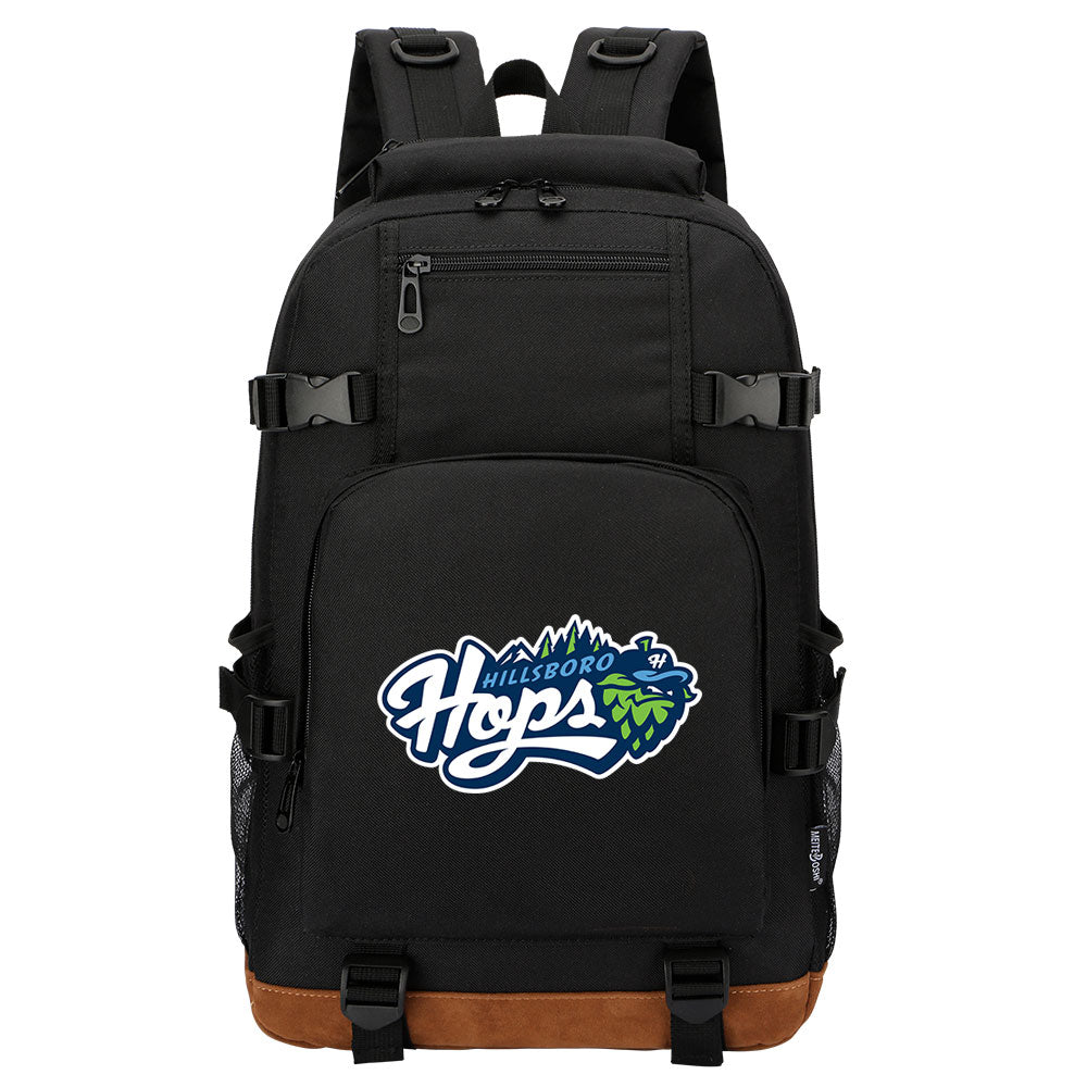 Hillsboro Hops Waterproof Backpack School Notebook Travel Bag