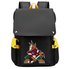 Arizona Coyotes Hockey Team Laptop Backpack Oxford School Bag