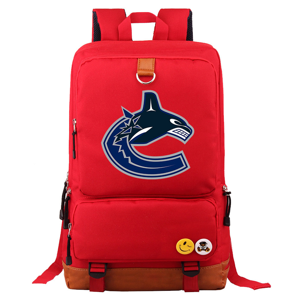 Vancouver Canucks Hockey Team Proof Backpack NoteBook Laptop School Bag