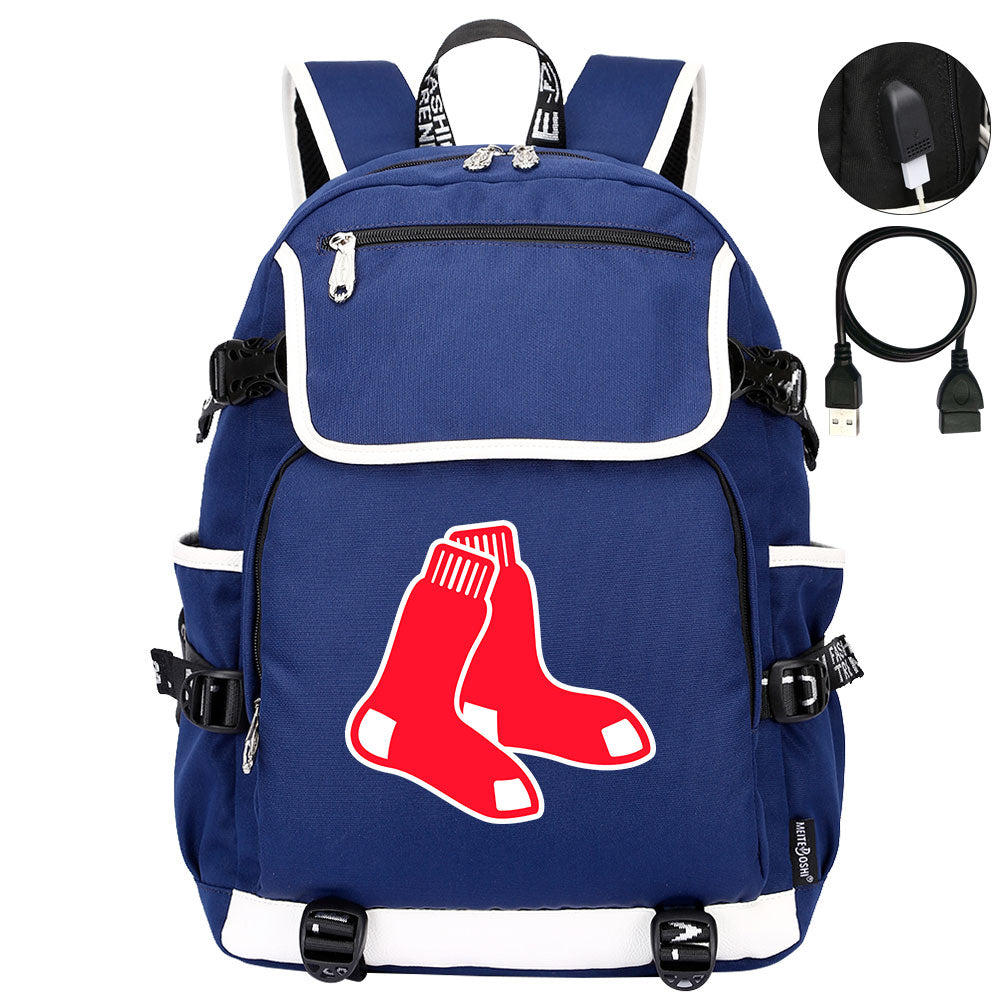 Boston Red Sox Backpack School Notebook Travel Bags