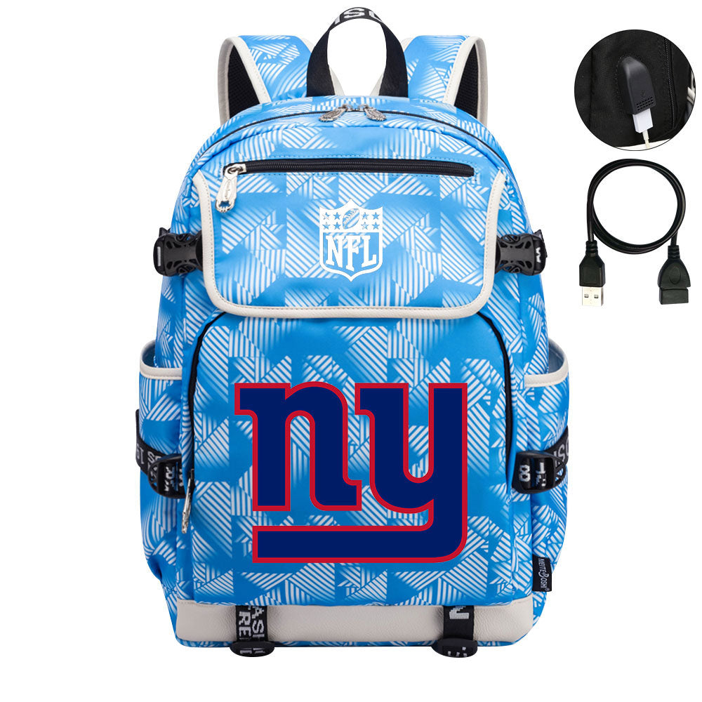 New York Giants Football Rugby Backpack School Notebook Travel Bags