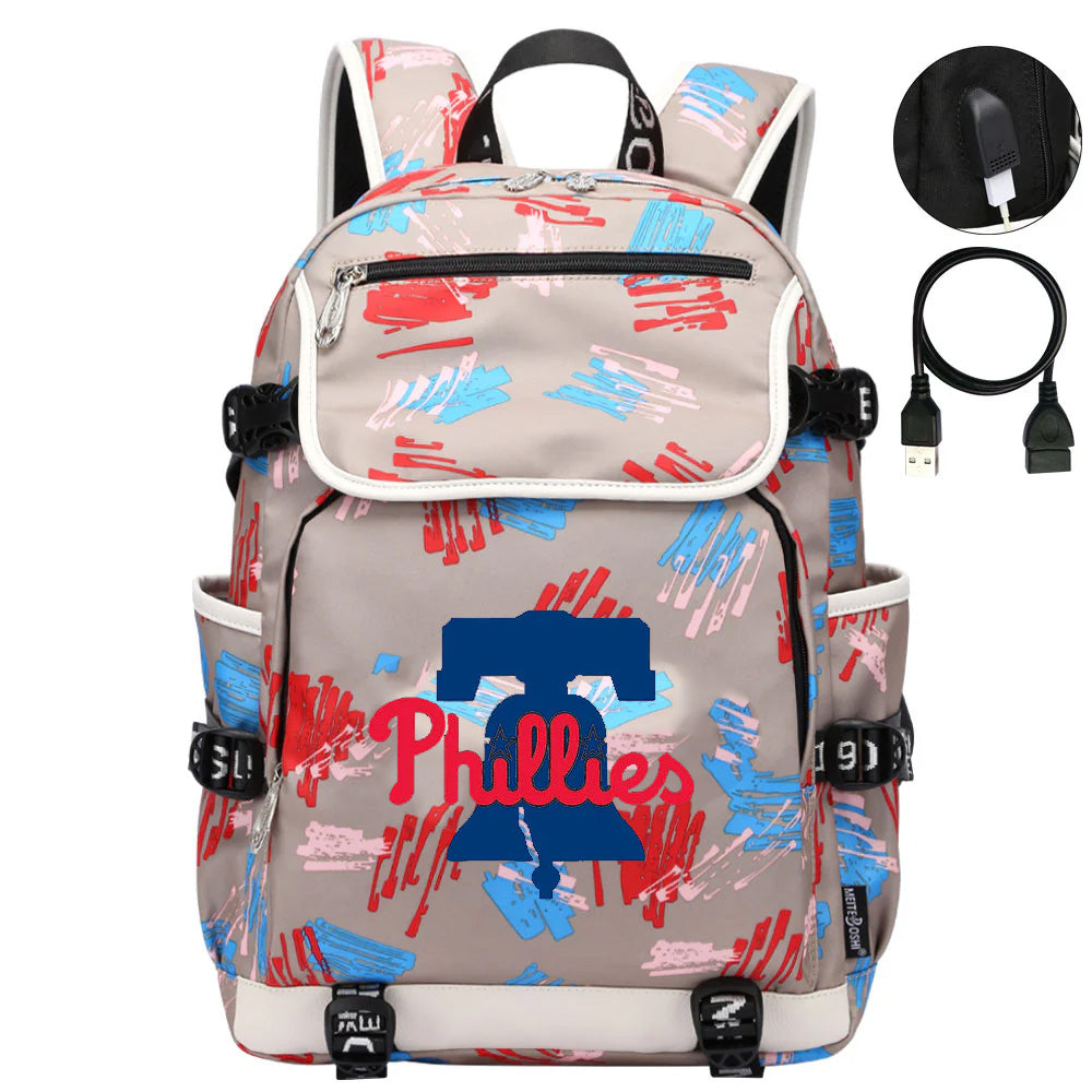 Philadelphia Phillies Backpack School Notebook Travel Bags