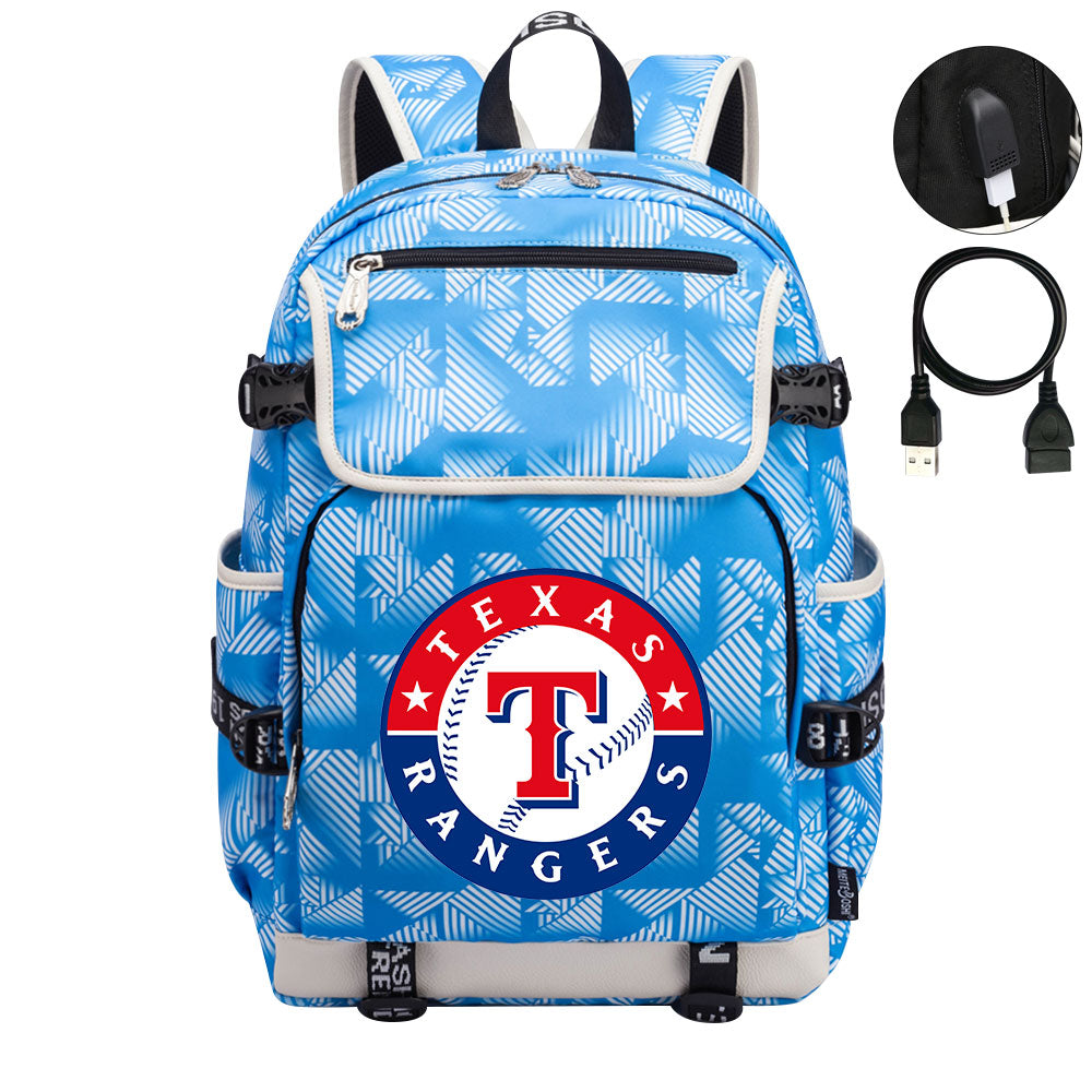 Texas Rangers Backpack School Notebook Travel Bags