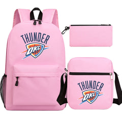Oklahoma City Thunder Basketball School Backpack Shoulder Bag Pencil Bags 3pcs Set