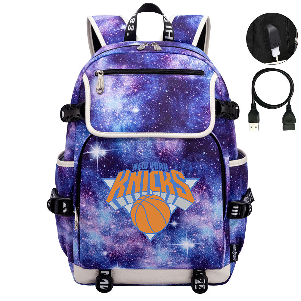 New York Knicks Backpack School Notebook Travel Bags