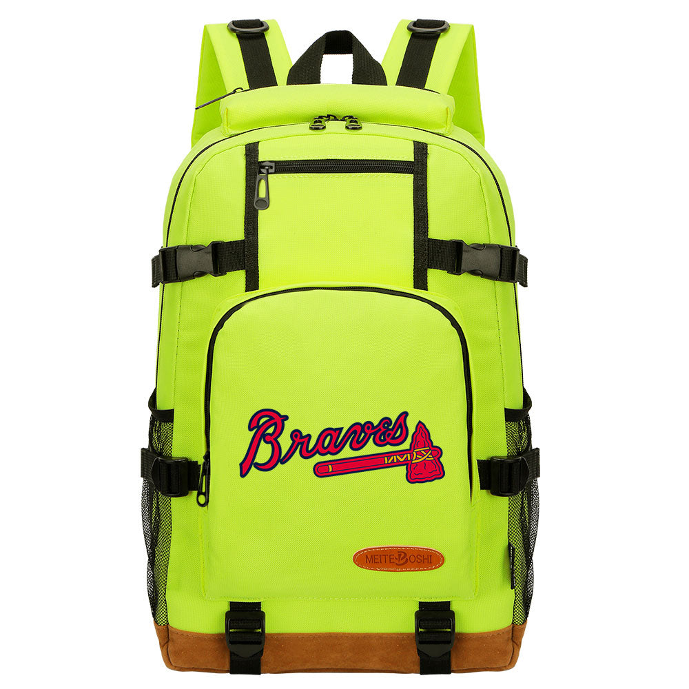 Atlanta Braves Waterproof Backpack School Notebook Travel Bag