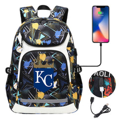 Kansas City Royals Backpack School Notebook Travel Bags With USB