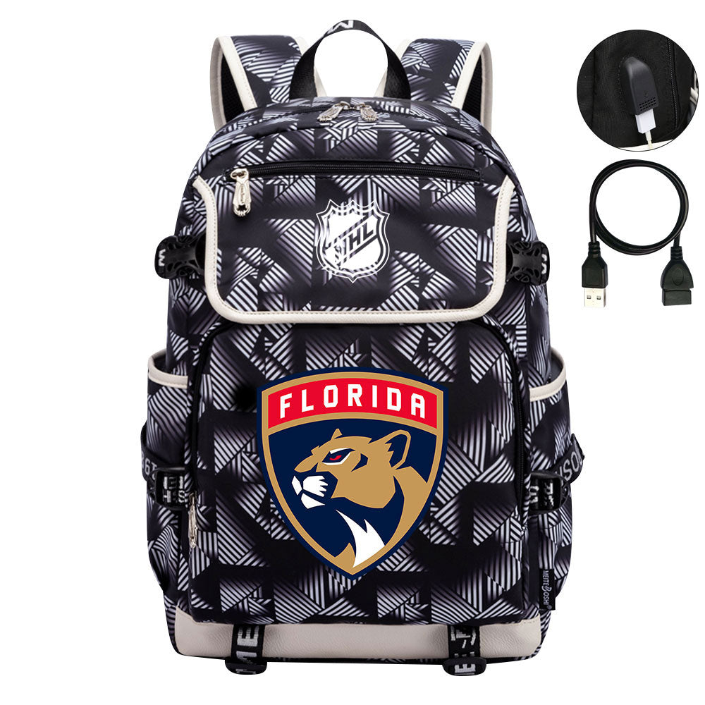 Florida Panthers Hockey League Backpack School Notebook Travel Bag