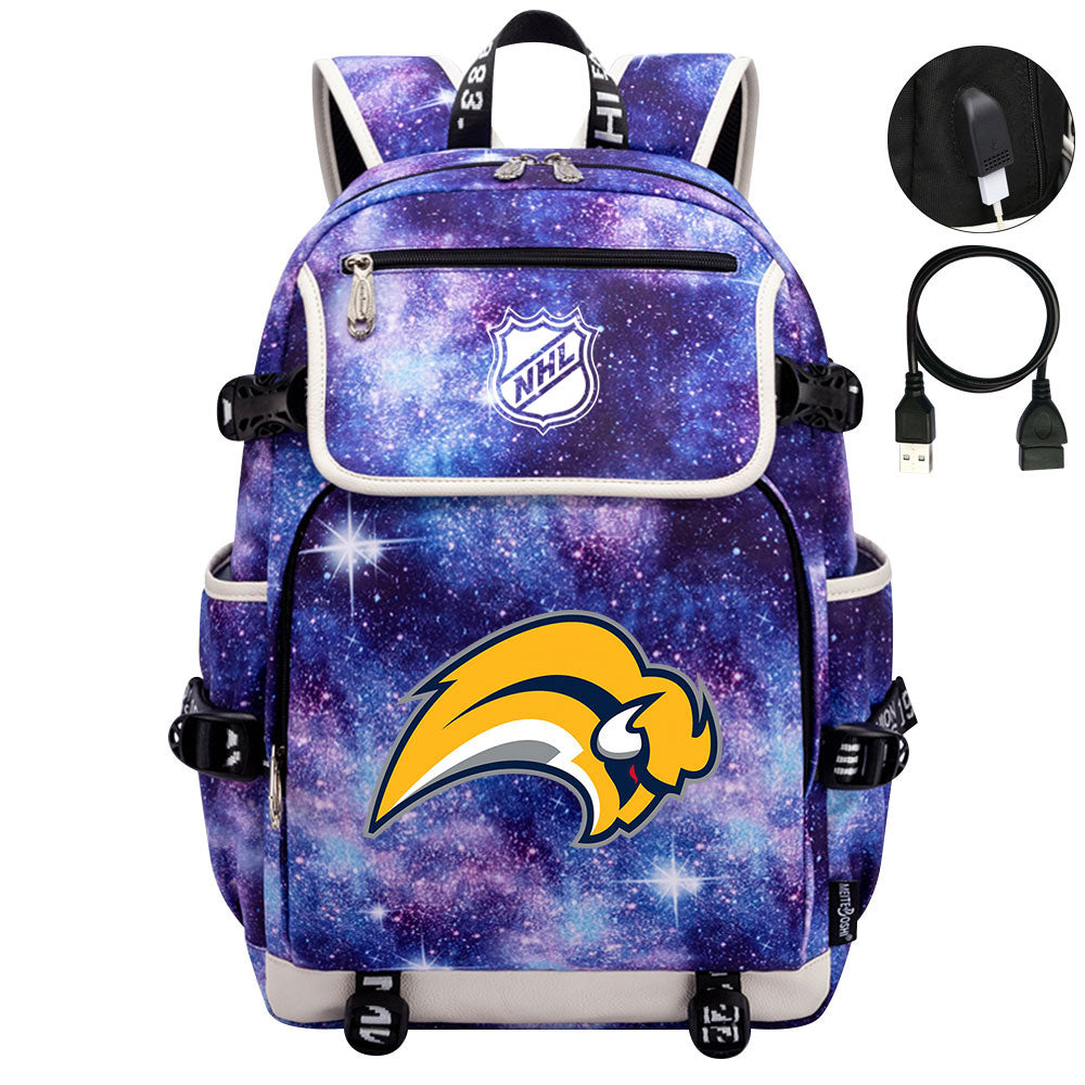 Buffalo Sabres Hockey League Backpack School Notebook Travel Bag