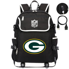 Green Bay Packers Football Team Rugby Backpack School Notebook Travel Bag