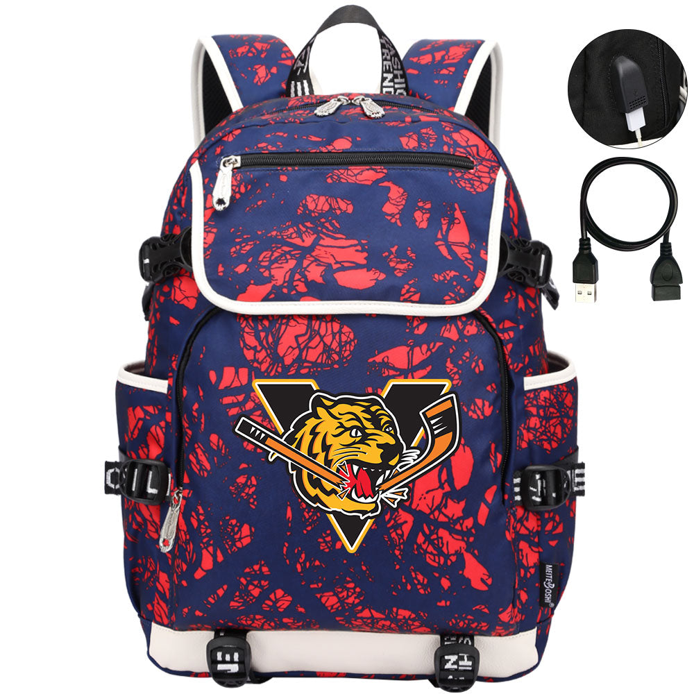 Victoriaville Tigres Hockey Backpack School Notebook Travel Bag