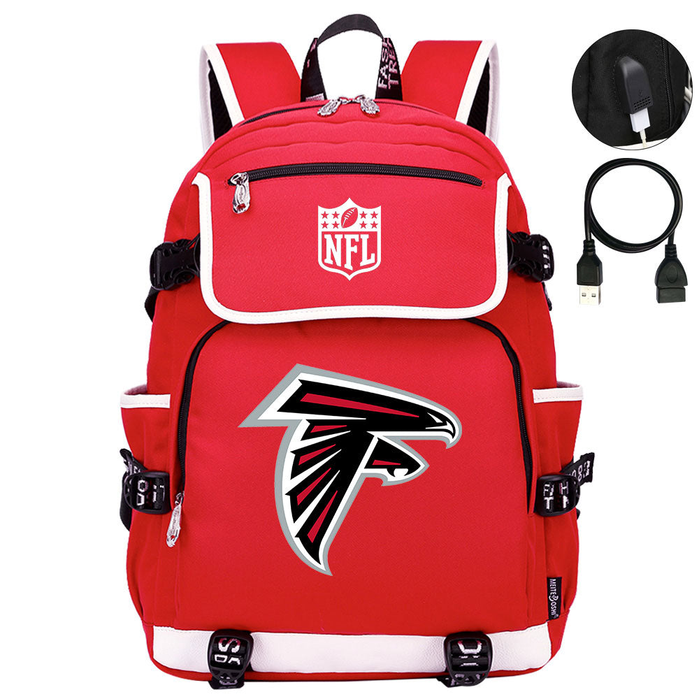 Atlanta Falcons Football Team Rugby Backpack School Notebook Travel Bag