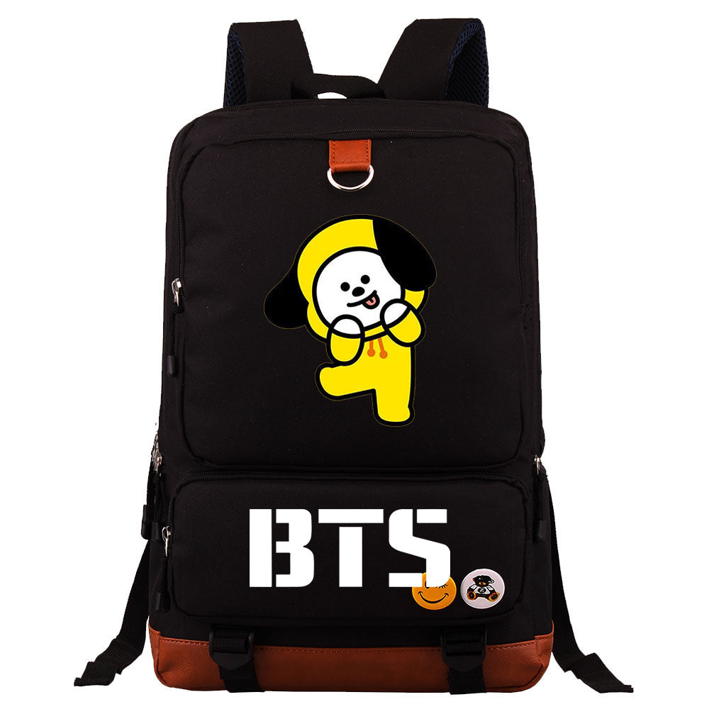 BTS Chimmy Proof Backpack NoteBook Laptop School Bag