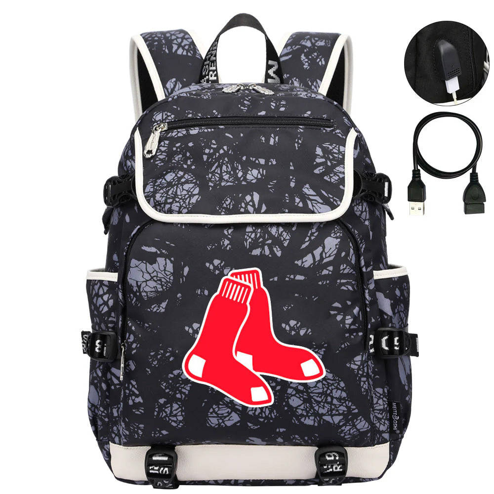 Boston Red Sox Backpack School Notebook Travel Bags