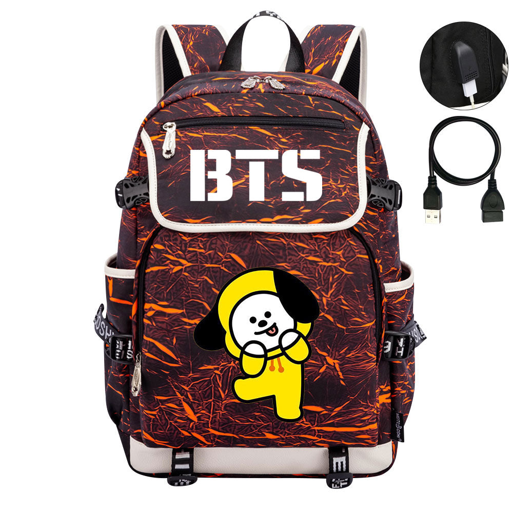 BTS Chimmy Backpack School Notebook Travel Bags