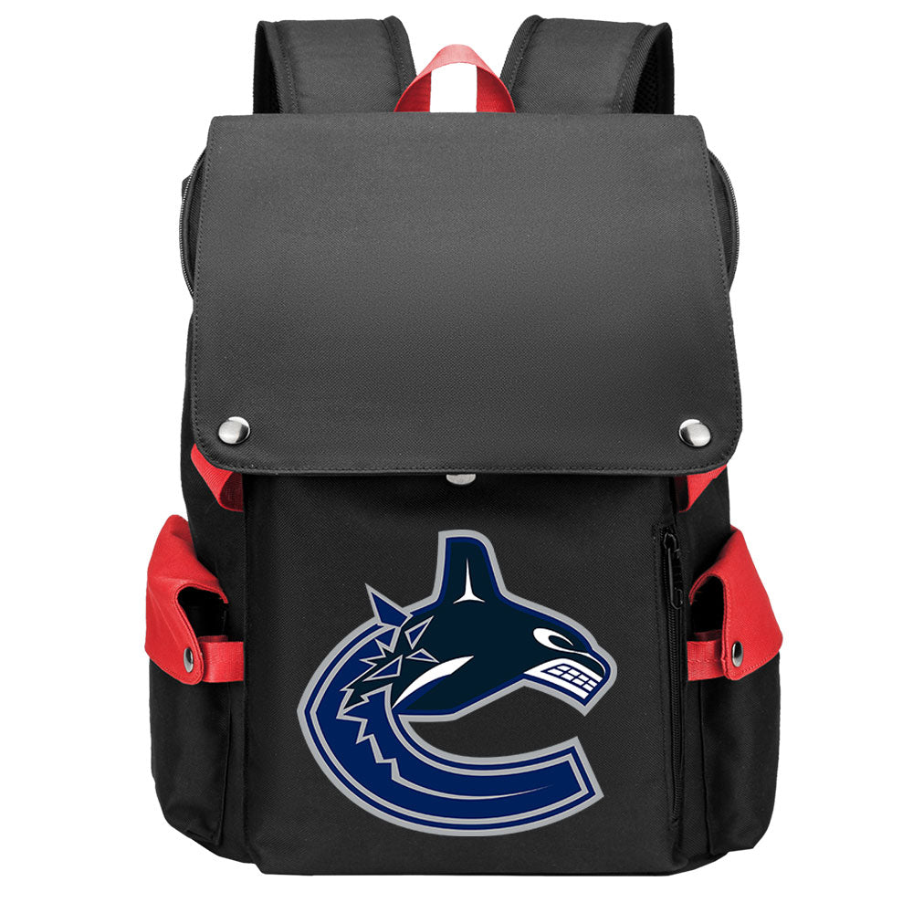 Vancouver Canucks Hockey Team School Backpack Oxford Laptop Bag