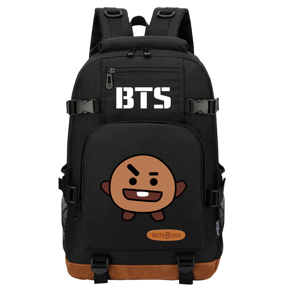Kpop BTS Shooky Suga Waterproof Backpack School Notebook Travel Bag