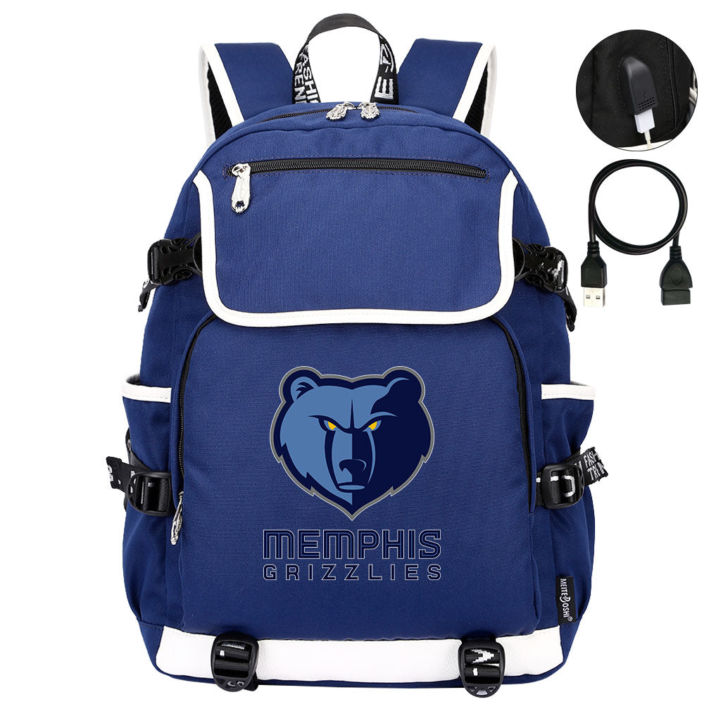 Memphis Grizzlies Backpack School Notebook Travel Bags