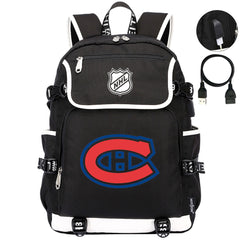 Montreal Canadiens Hockey League Backpack School Notebook Travel Bag