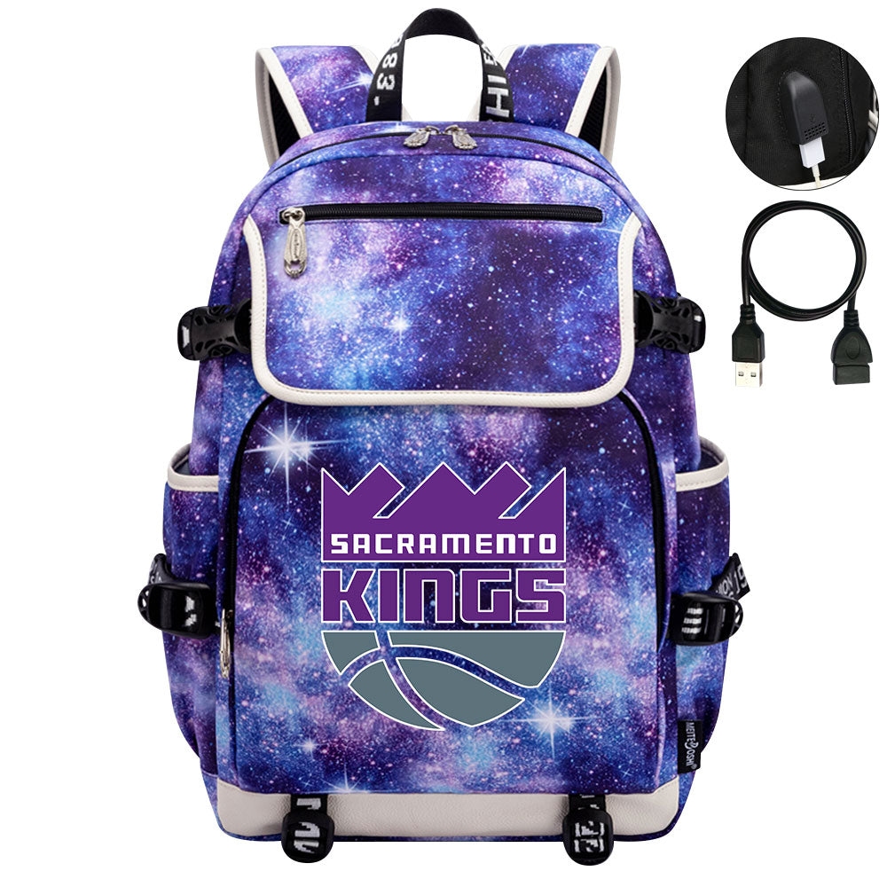 Sacramento Kings Backpack School Notebook Travel Bags