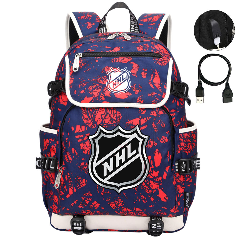 Hockey Team Backpack School Notebook Travel Bags