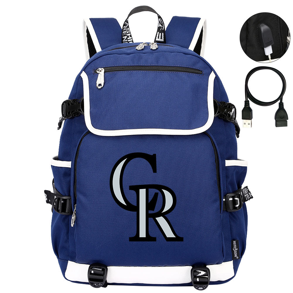 Colorado Rockies Backpack School Notebook Travel Bags