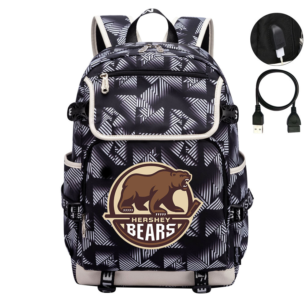 Hershy Bears Hockey League Backpack School Notebook Travel Bag