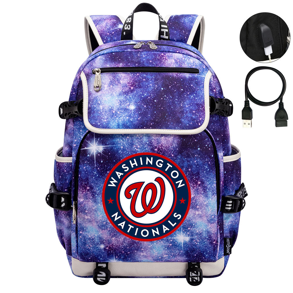 Washington Nationals Backpack School Notebook Travel Bags