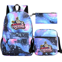 Walla Walla Sweets Baseball School Backpack Shoulder Bag Pencil Bags 3pcs Set