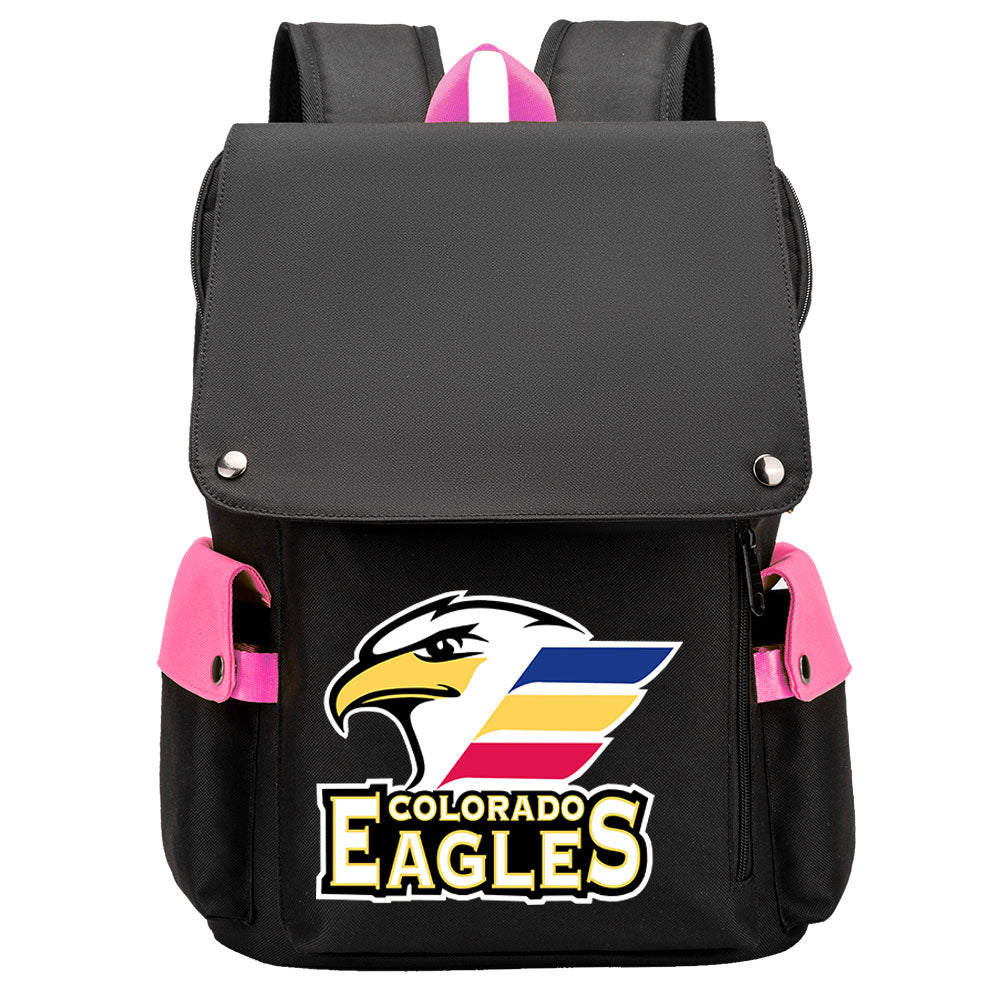 Colorado Eagles Hockey Team School Backpack Oxford Laptop Bag