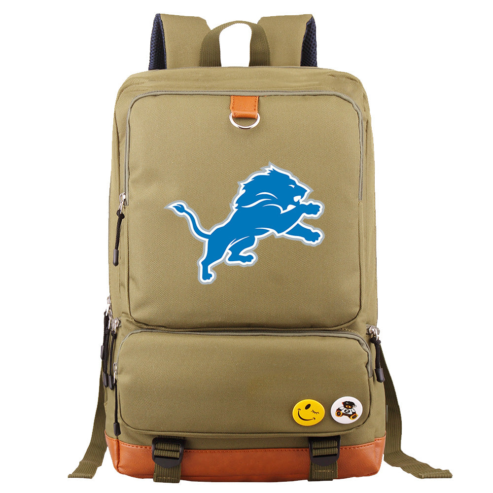 Detroit Lions Football Team Rugby Proof Backpack NoteBook Laptop School Bag