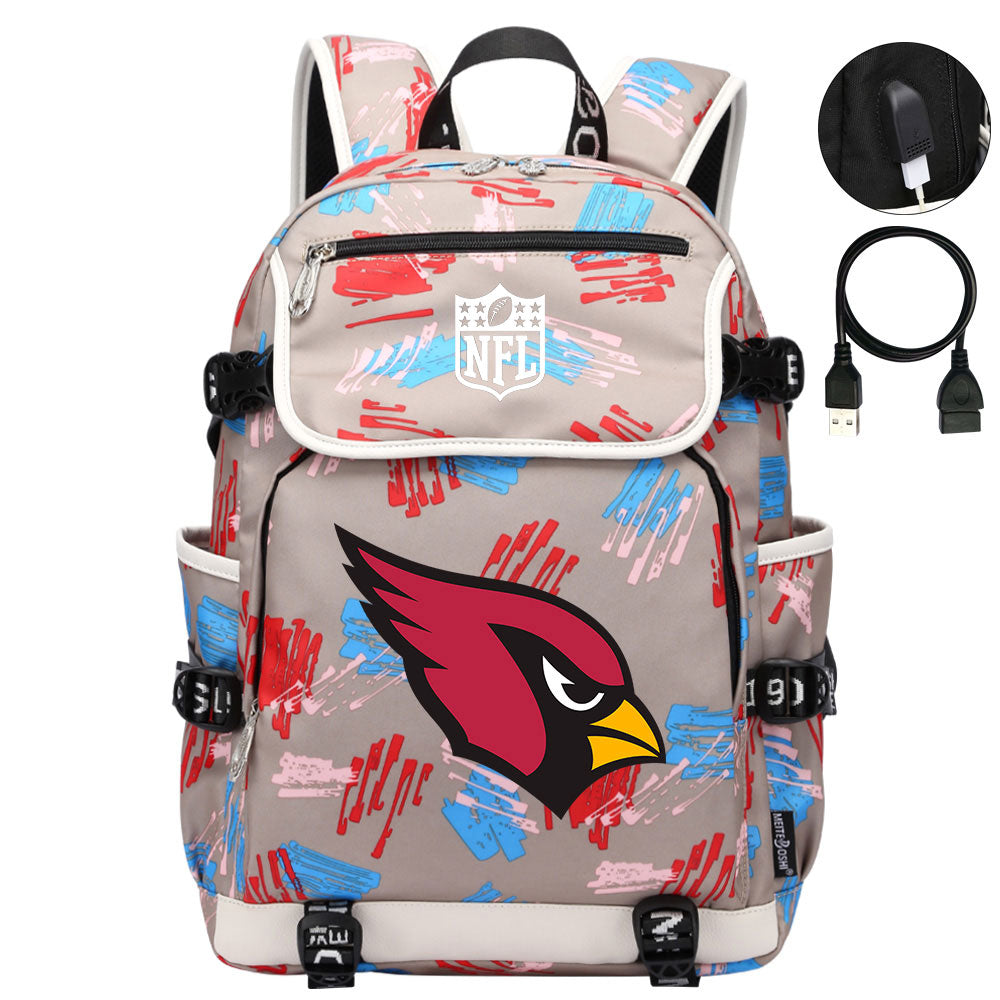 Arizona Cardinals Football Team Rugby Backpack School Notebook Travel Bag