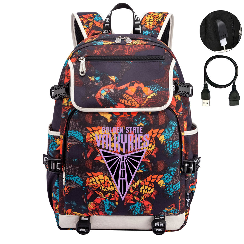 Golden State Valkyries Backpack School Notebook Travel Bags