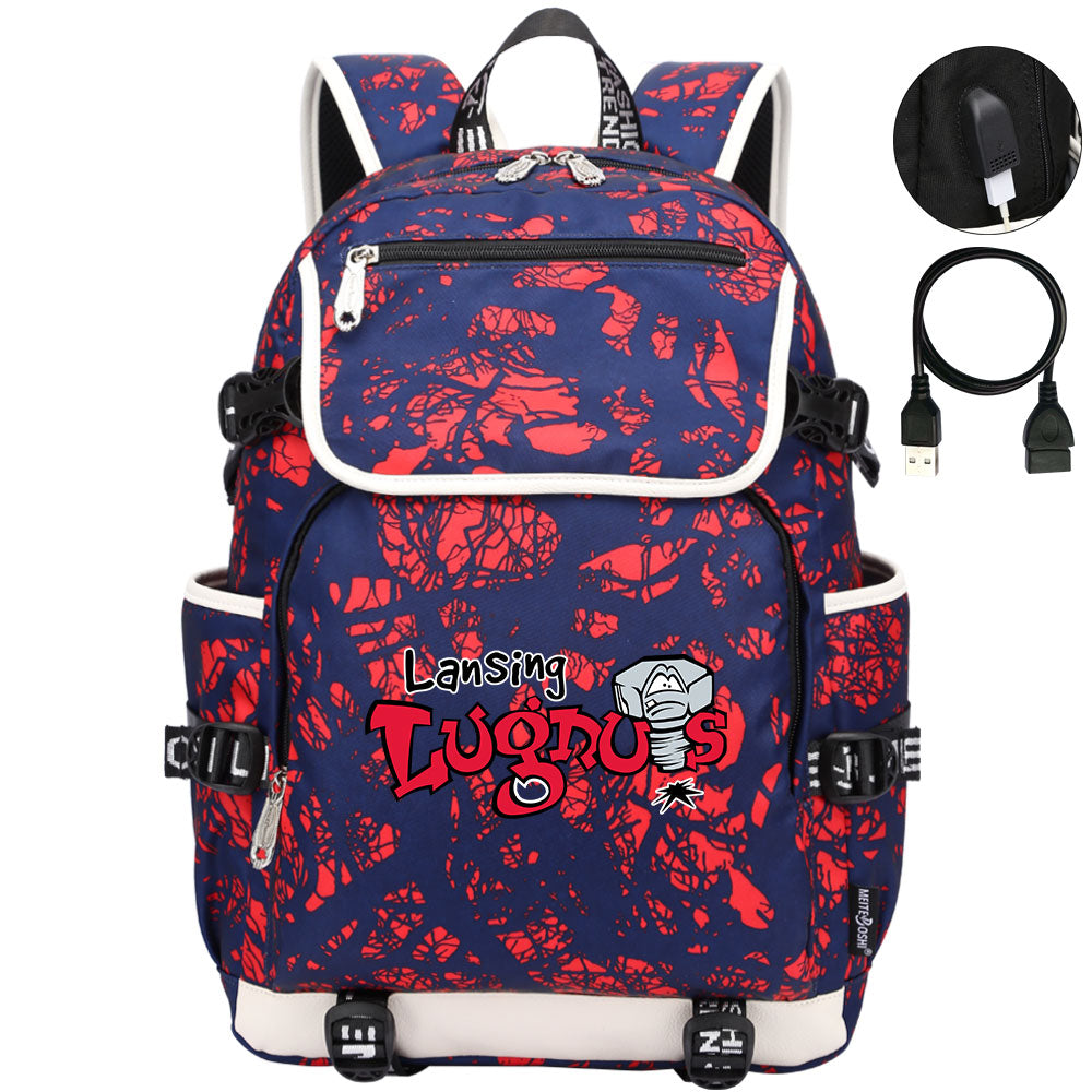 Lansing Lugnuts Backpack School Notebook Travel Bags