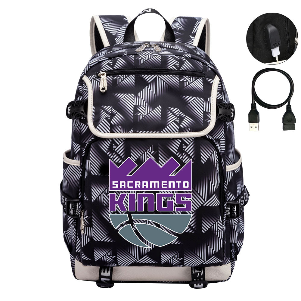 Sacramento Kings Backpack School Notebook Travel Bags