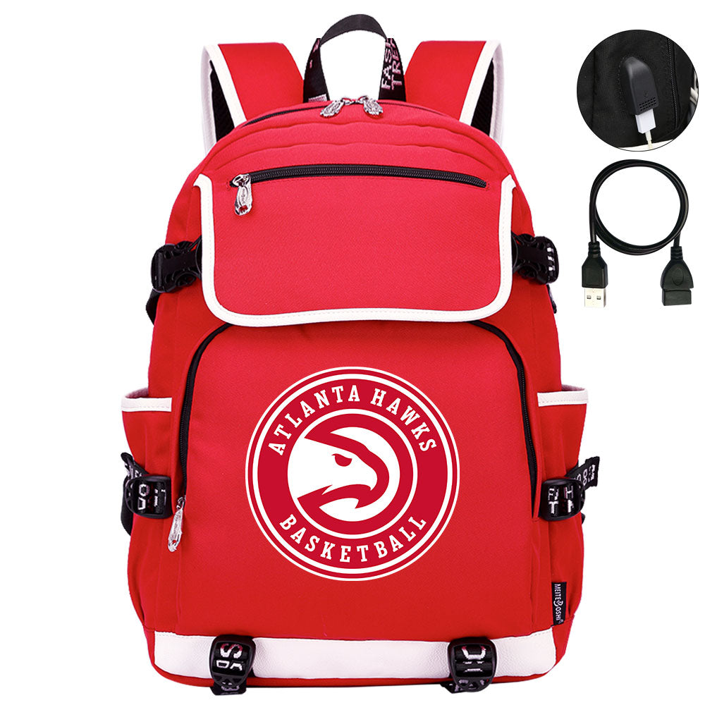 Atlanta Hawks Backpack School Notebook Travel Bags