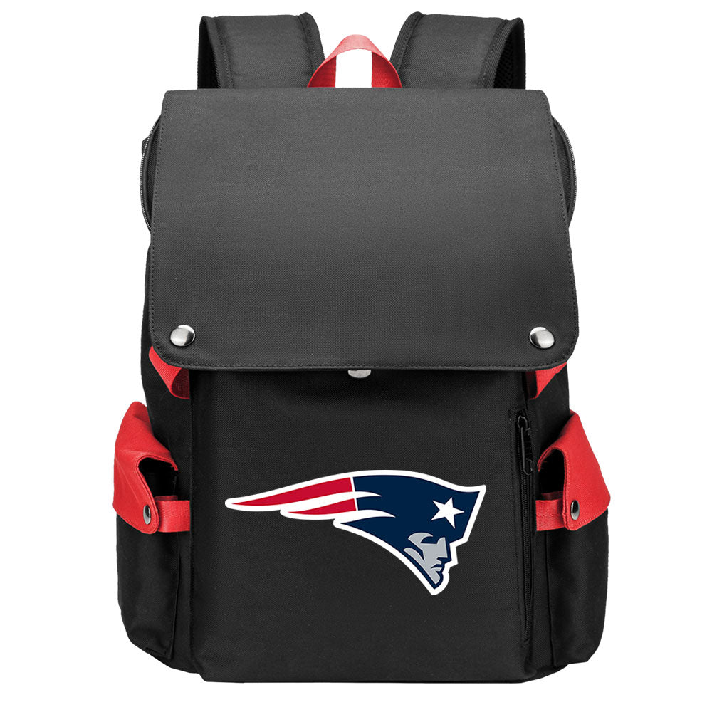 New England Patriots Football Team Rugby Laptop Backpack Oxford School Bag