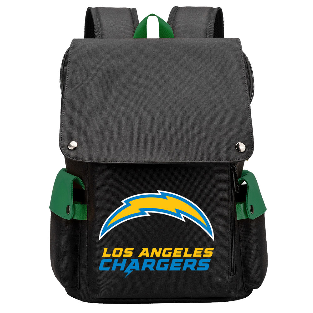 Los Angeles Chargers Football Team Rugby Laptop Backpack Oxford School Bag