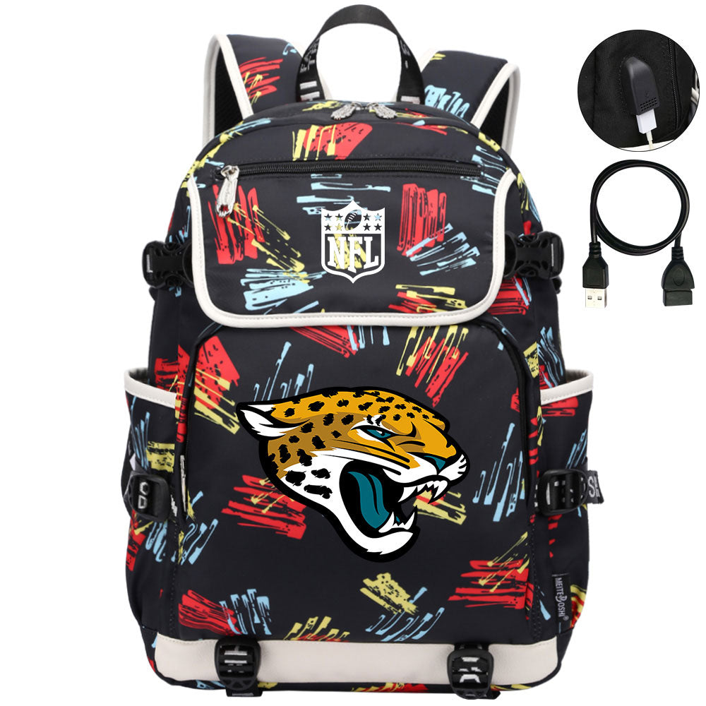 Jacksonville Jaguars Hockey League Backpack School Notebook Travel Bag