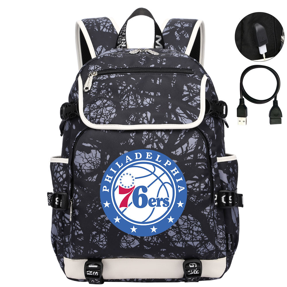 Philadelphia 76ers Backpack School Notebook Travel Bags