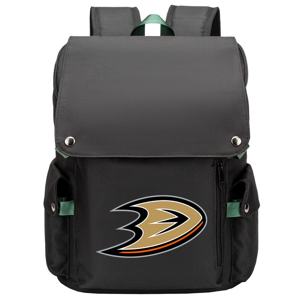 Anaheim Ducks Hockey Team Laptop Backpack Oxford School Bag