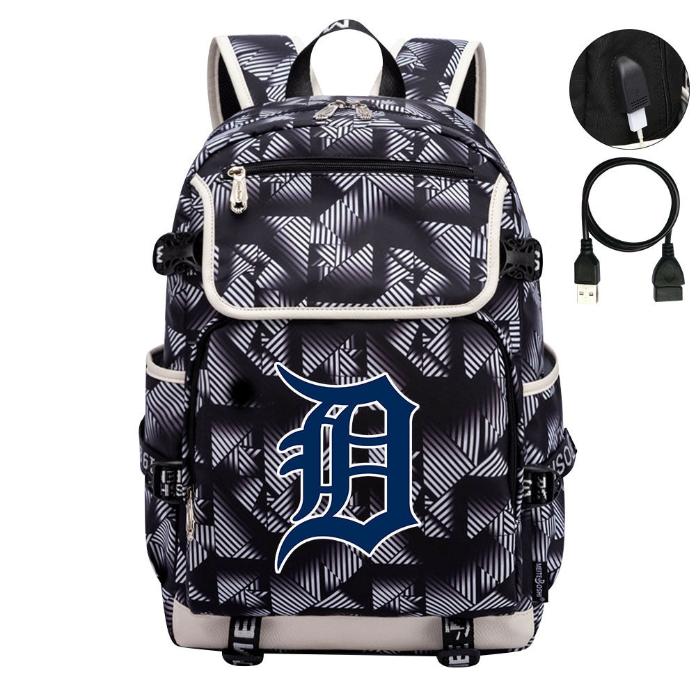 Detroit Tigers Backpack School Notebook Travel Bags