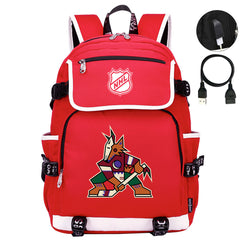 Arizona Coyotes Hockey Team Backpack School Notebook Travel Bags