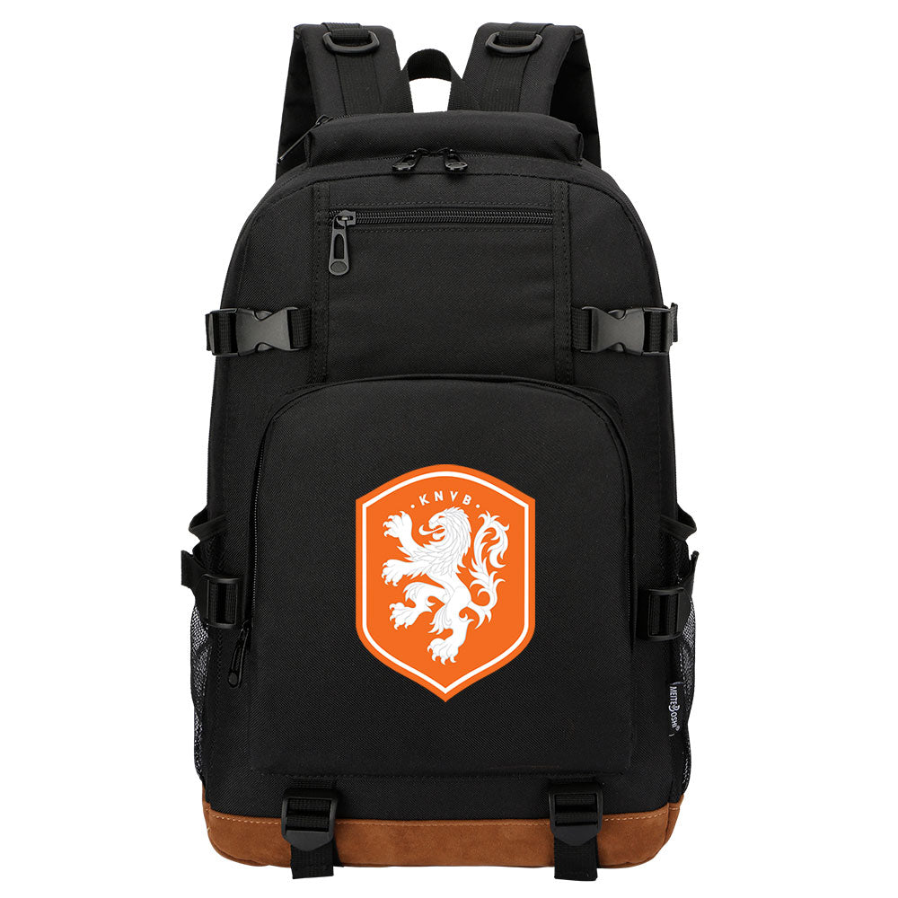 Dutch National Football Team Waterproof Backpack School Notebook Travel Bag