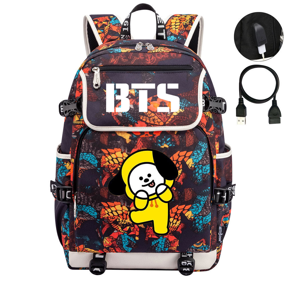 BTS Chimmy Backpack School Notebook Travel Bags