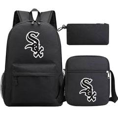 Chicago White Sox Baseball School Backpack Shoulder Bag Pencil Bags 3pcs Set