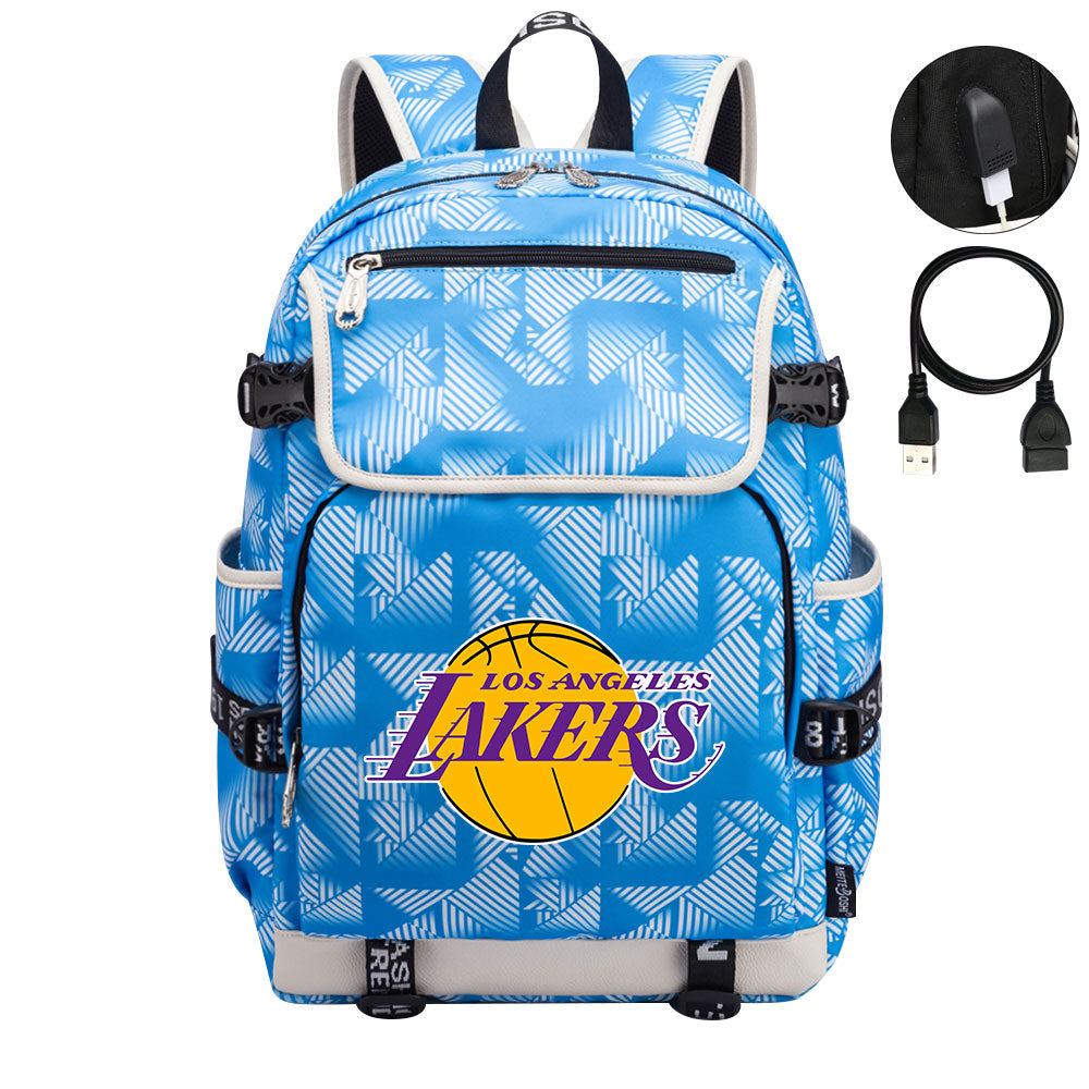 Los Angeles Lakers Backpack School Notebook Travel Bags
