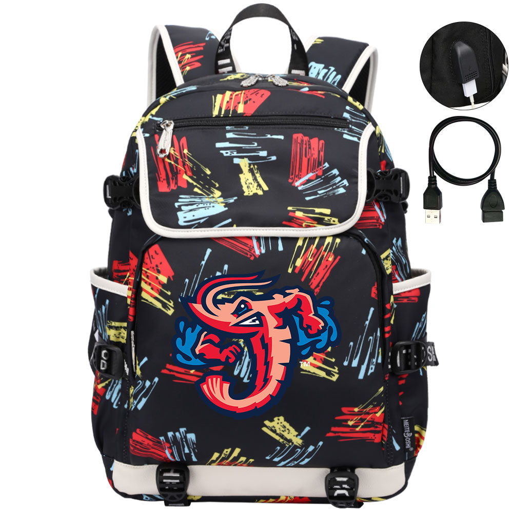 Jacksonville Jumbo Shrimp Backpack School Notebook Travel Bags