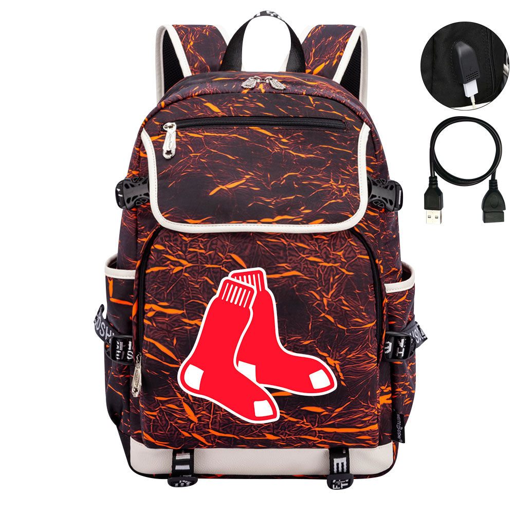Boston Red Sox Backpack School Notebook Travel Bags